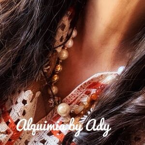 Alquimia Radiant Pearl and carnelian Necklace